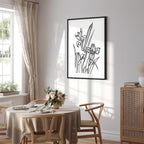 Purple Iris Flowers Vertical Canvas Print