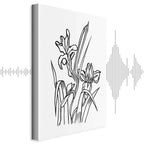 Purple Iris Flowers Vertical Canvas Print