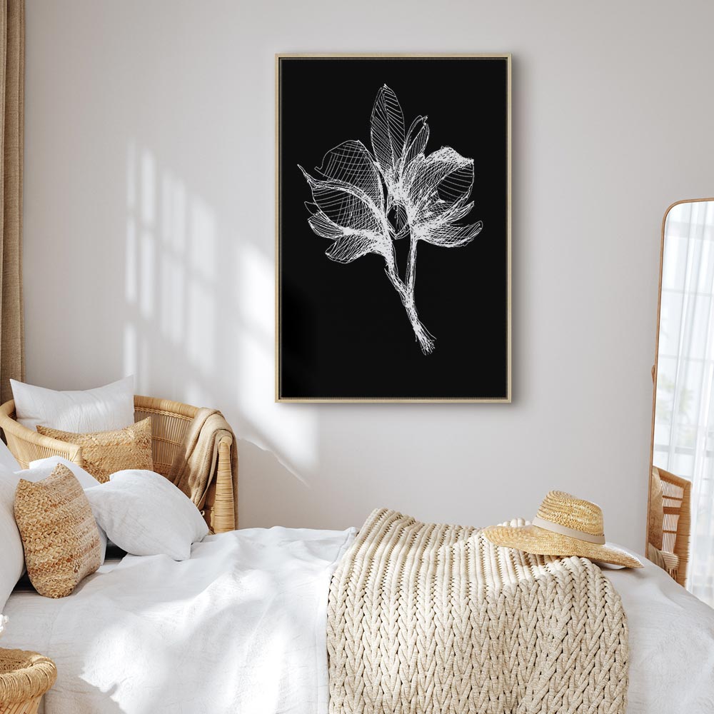 Night Flower Floral Canvas Print