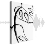 White Monstera Leaf Minimalist Canvas Print