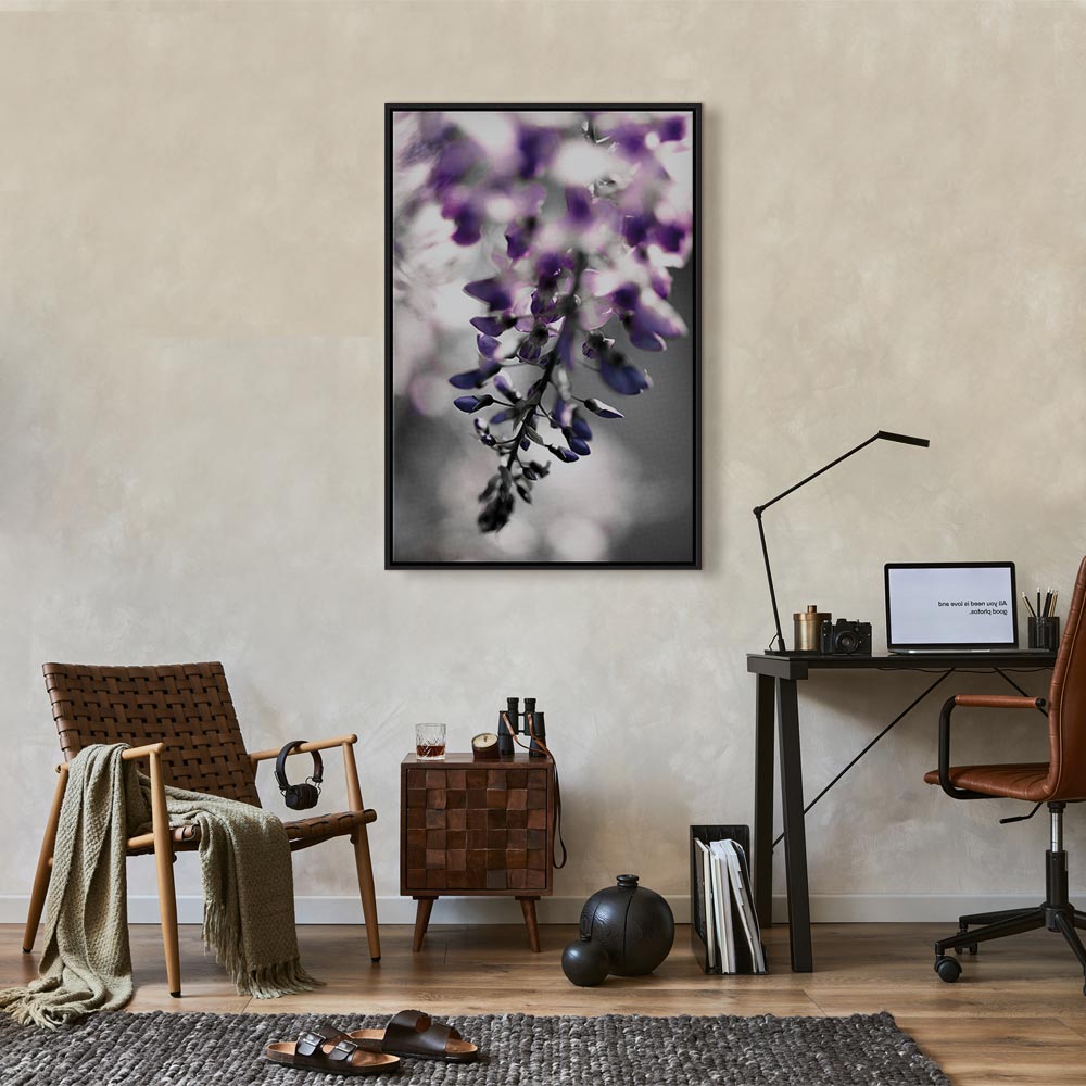 Violet Flower Vertical Canvas Print