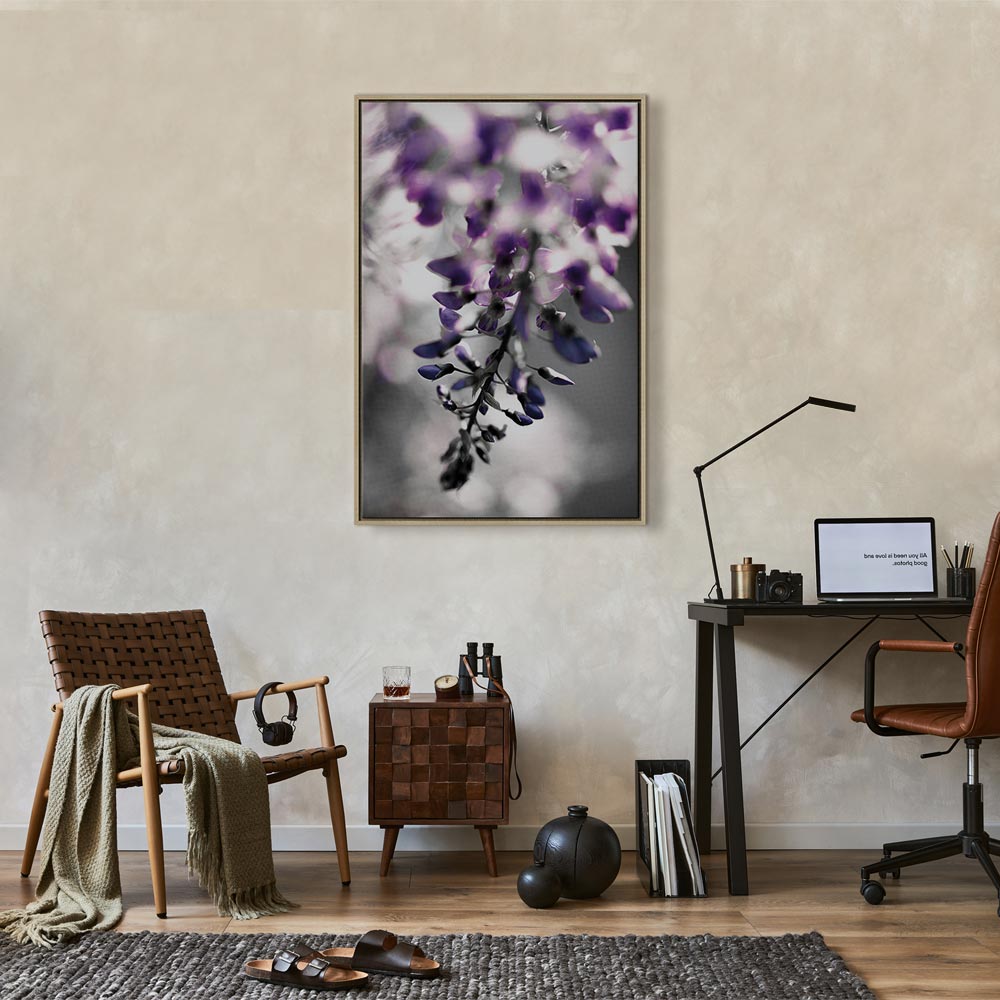 Violet Flower Vertical Canvas Print