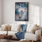 Blue Botanical Plant Vertical Canvas Print