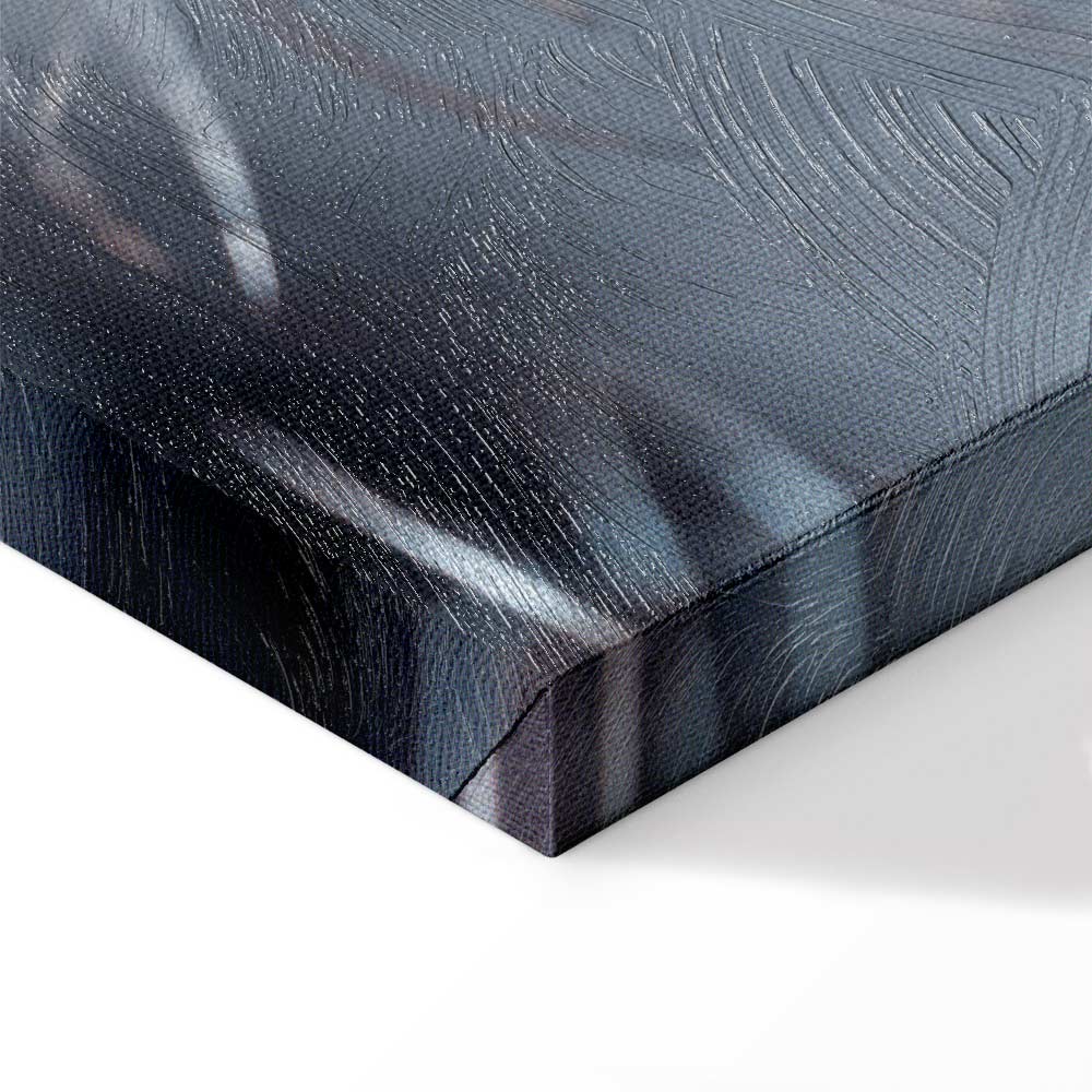 Blue Botanical Plant Vertical Canvas Print