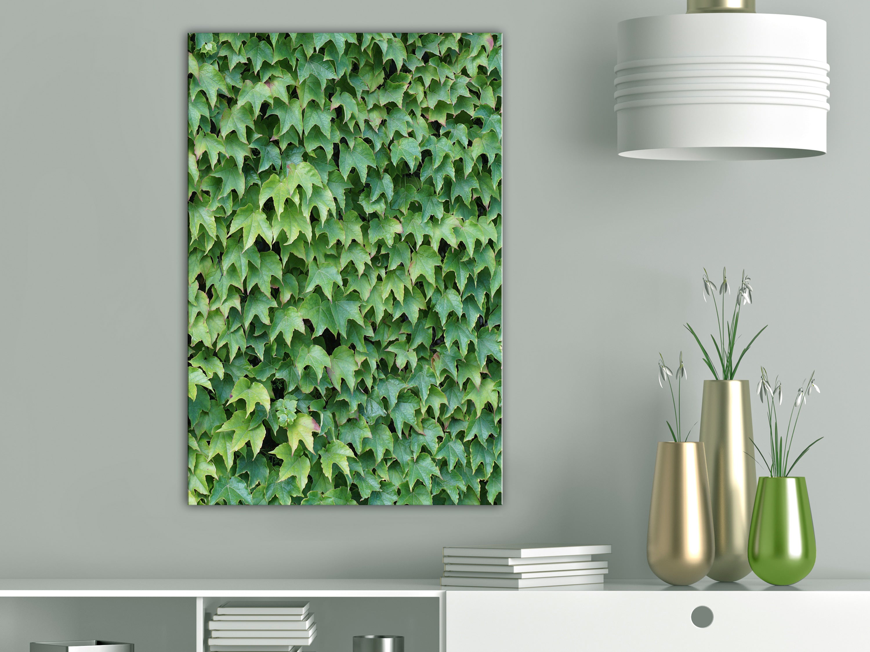 Stylish Canvas Prints with Natural Green Ivy