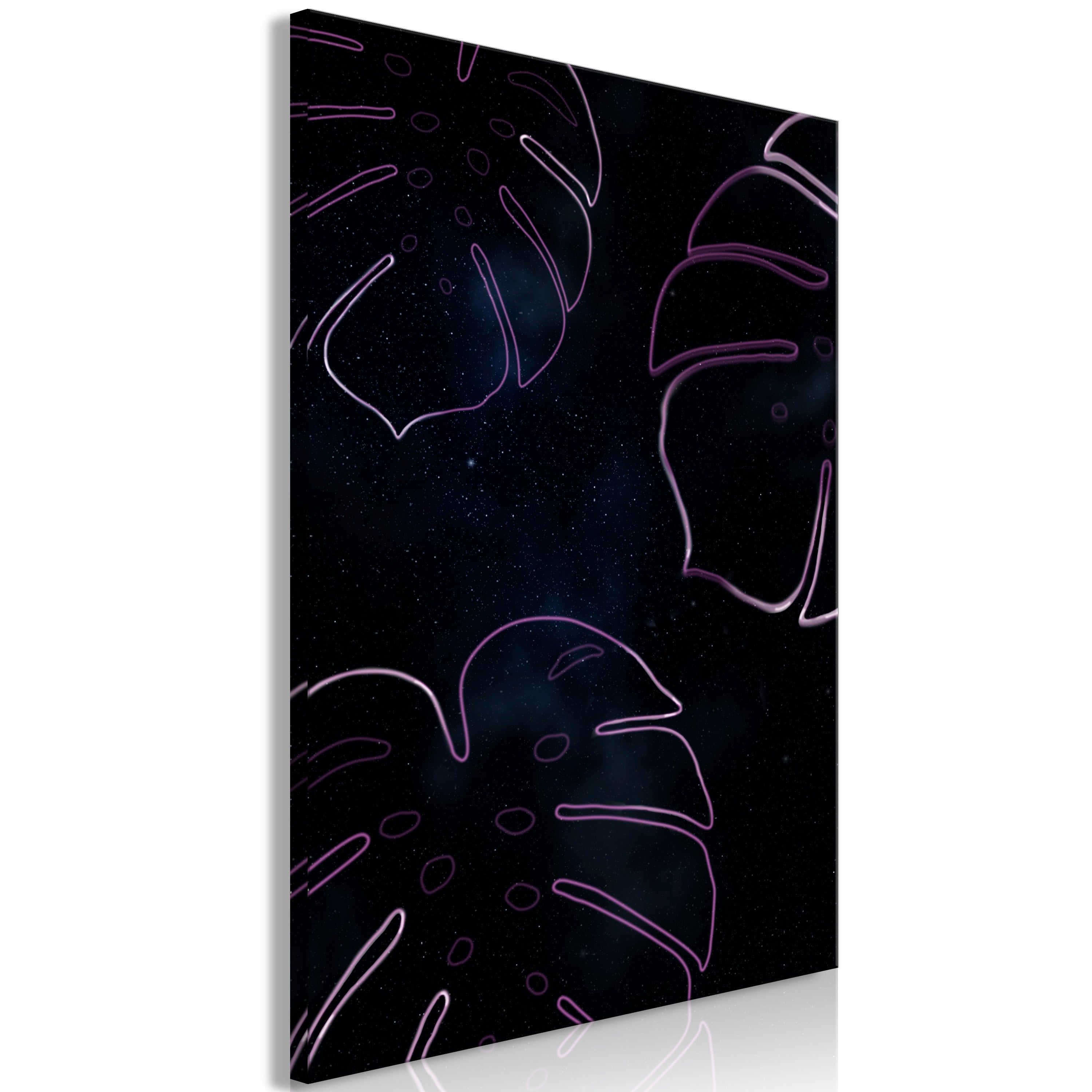 Galactic Monstera Canvas Print for Stylish Homes
