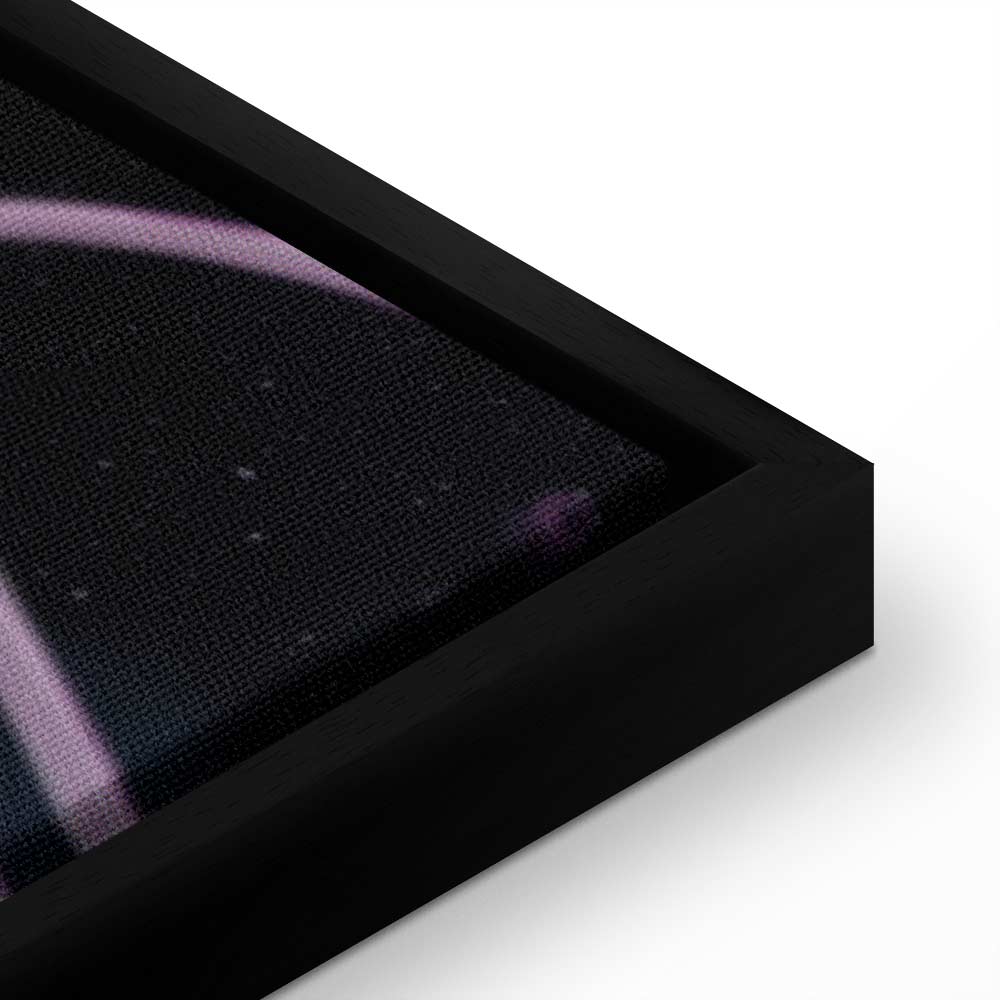 Galactic Monstera Leaves Vertical Canvas Print