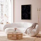 Galactic Monstera Leaves Vertical Canvas Print