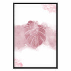 Tropical Fog Leaves Vertical Canvas Print