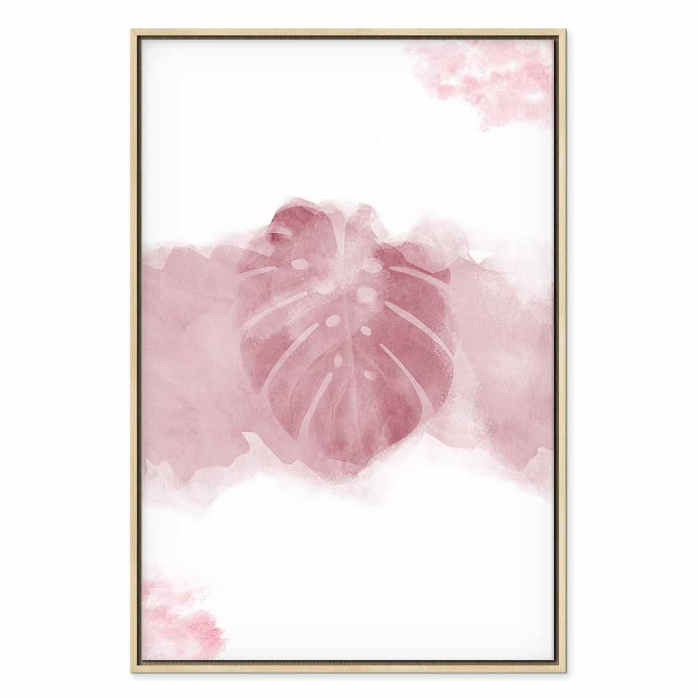 Tropical Fog Leaves Vertical Canvas Print