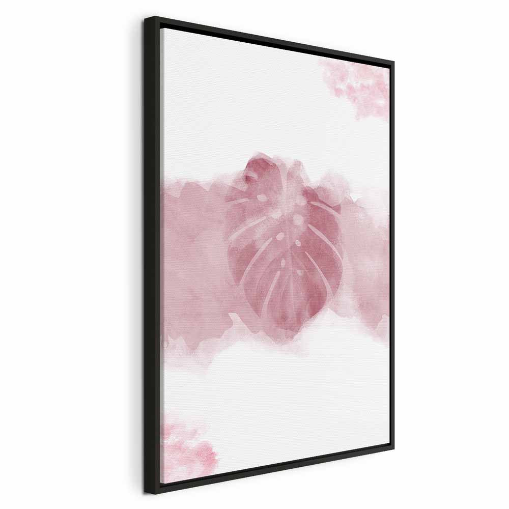 Tropical Fog Leaves Vertical Canvas Print