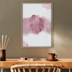 Tropical Fog Leaves Vertical Canvas Print