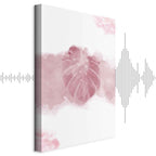 Tropical Fog Leaves Vertical Canvas Print