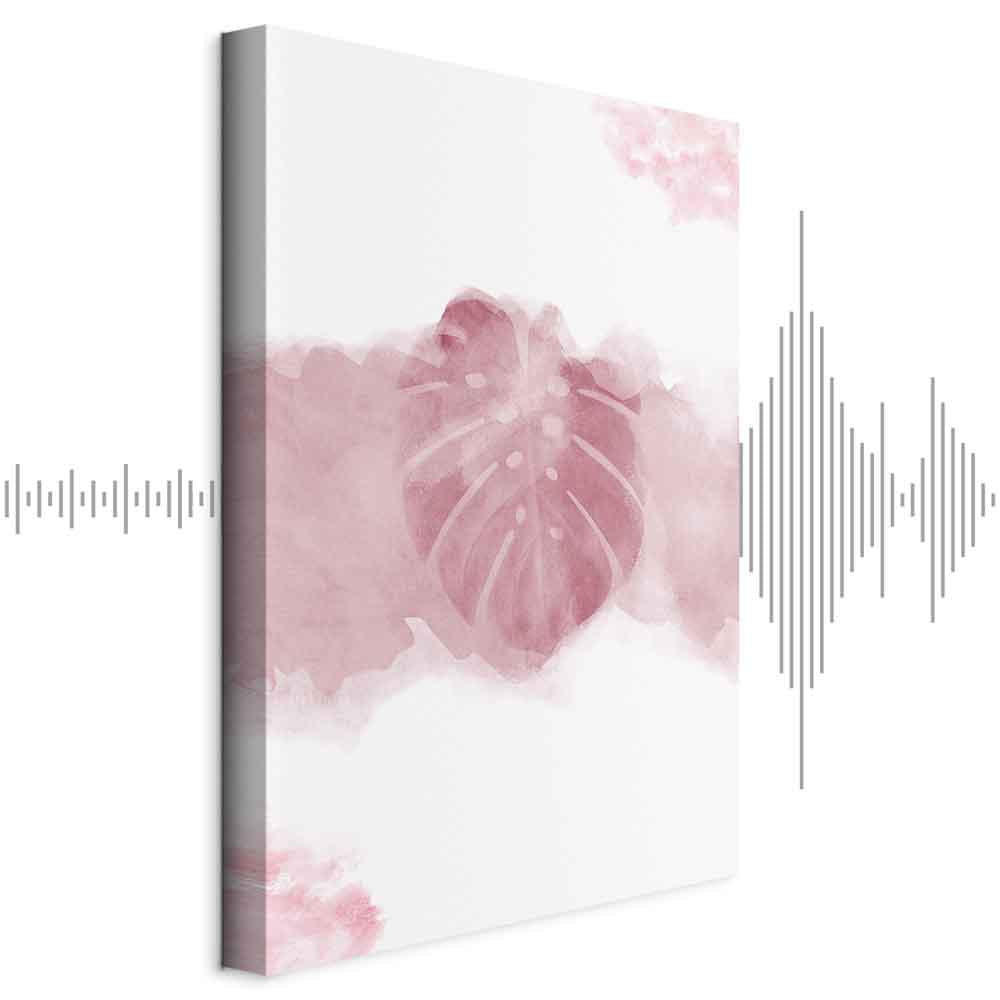 Tropical Fog Leaves Vertical Canvas Print