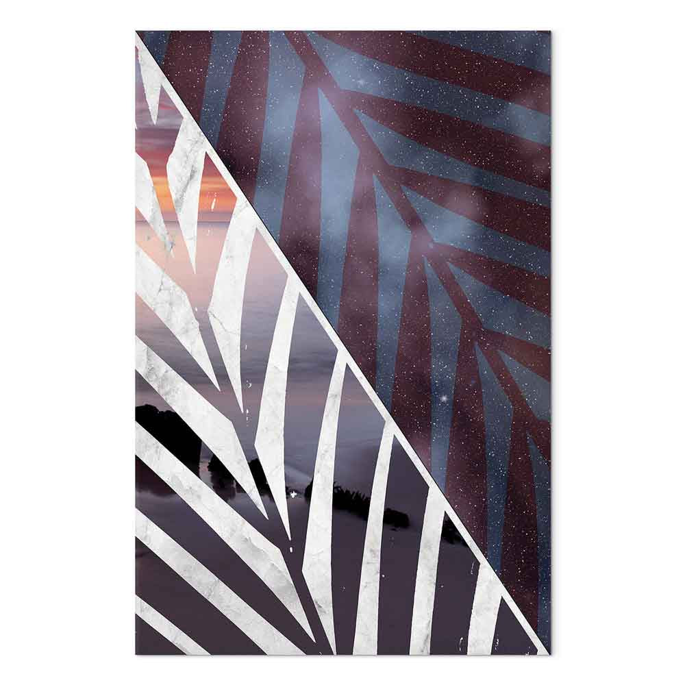 Tropical Palm Trees Sky and Sea Canvas Print