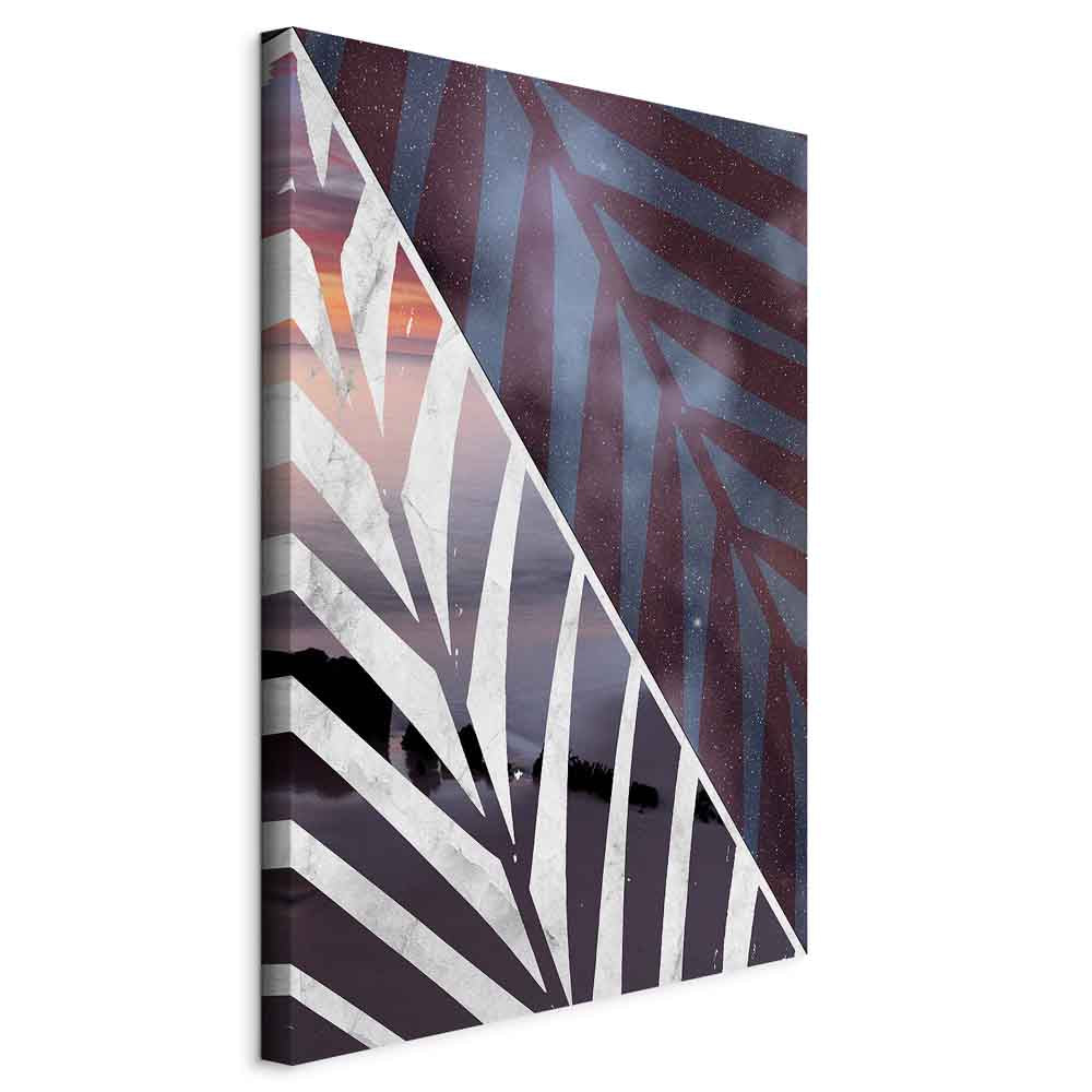 Tropical Palm Trees Sky and Sea Canvas Print