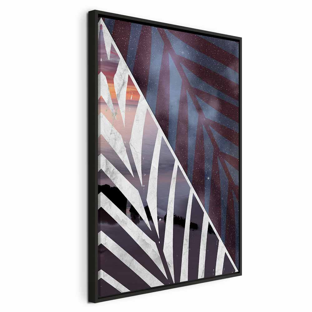 Tropical Palm Trees Sky and Sea Canvas Print