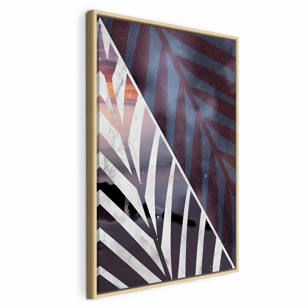 Tropical Palm Trees Sky and Sea Canvas Print