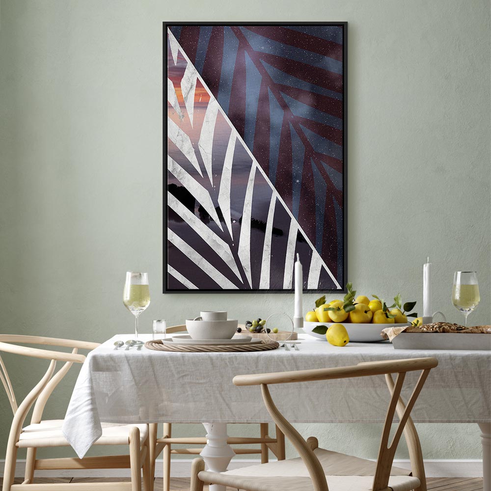 Tropical Palm Trees Sky and Sea Canvas Print