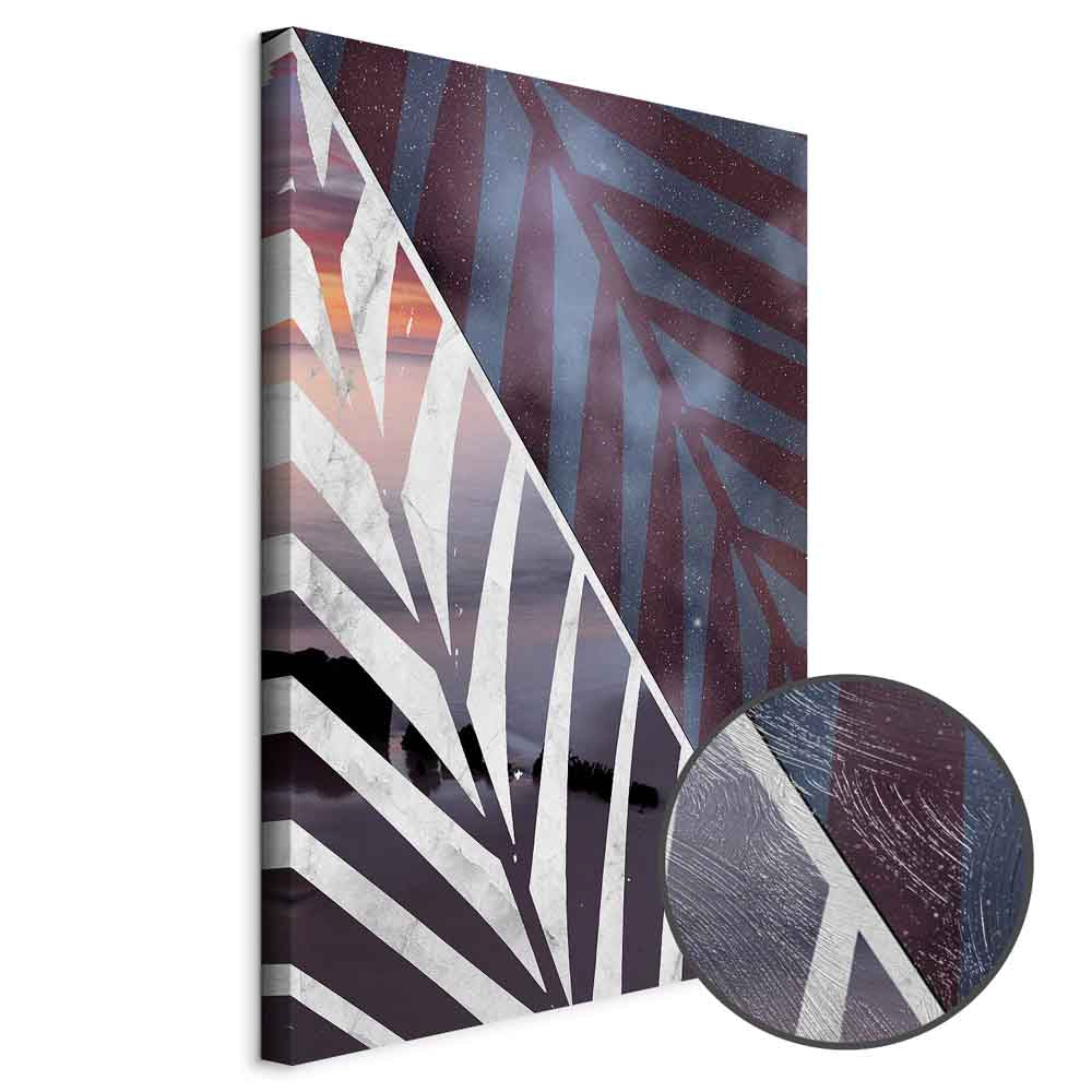 Tropical Palm Trees Sky and Sea Canvas Print