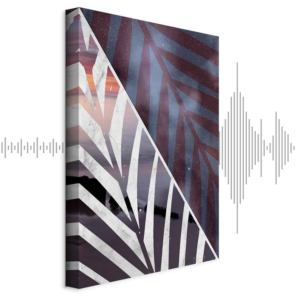 Tropical Palm Trees Sky and Sea Canvas Print