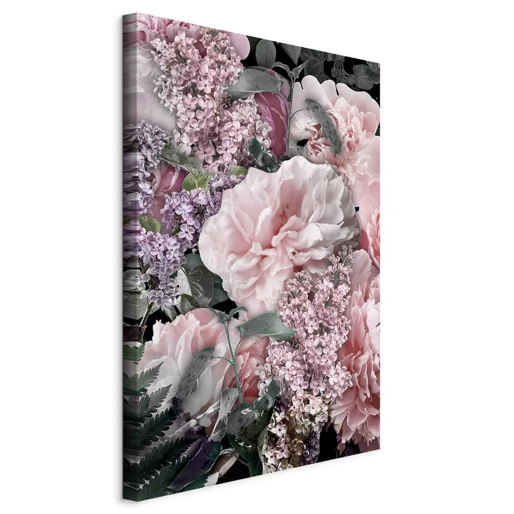 Blooming Flowers Nature Colors Canvas Print