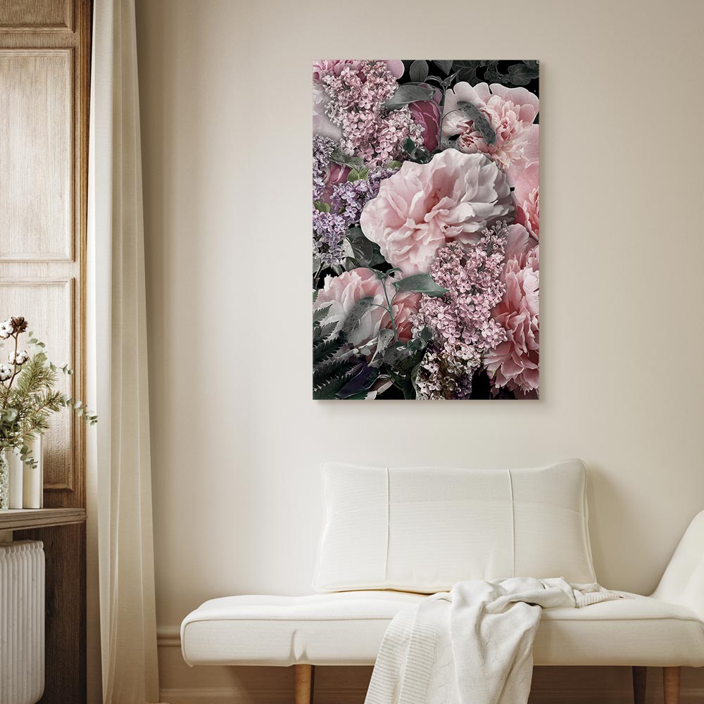 Blooming Flowers Nature Colors Canvas Print