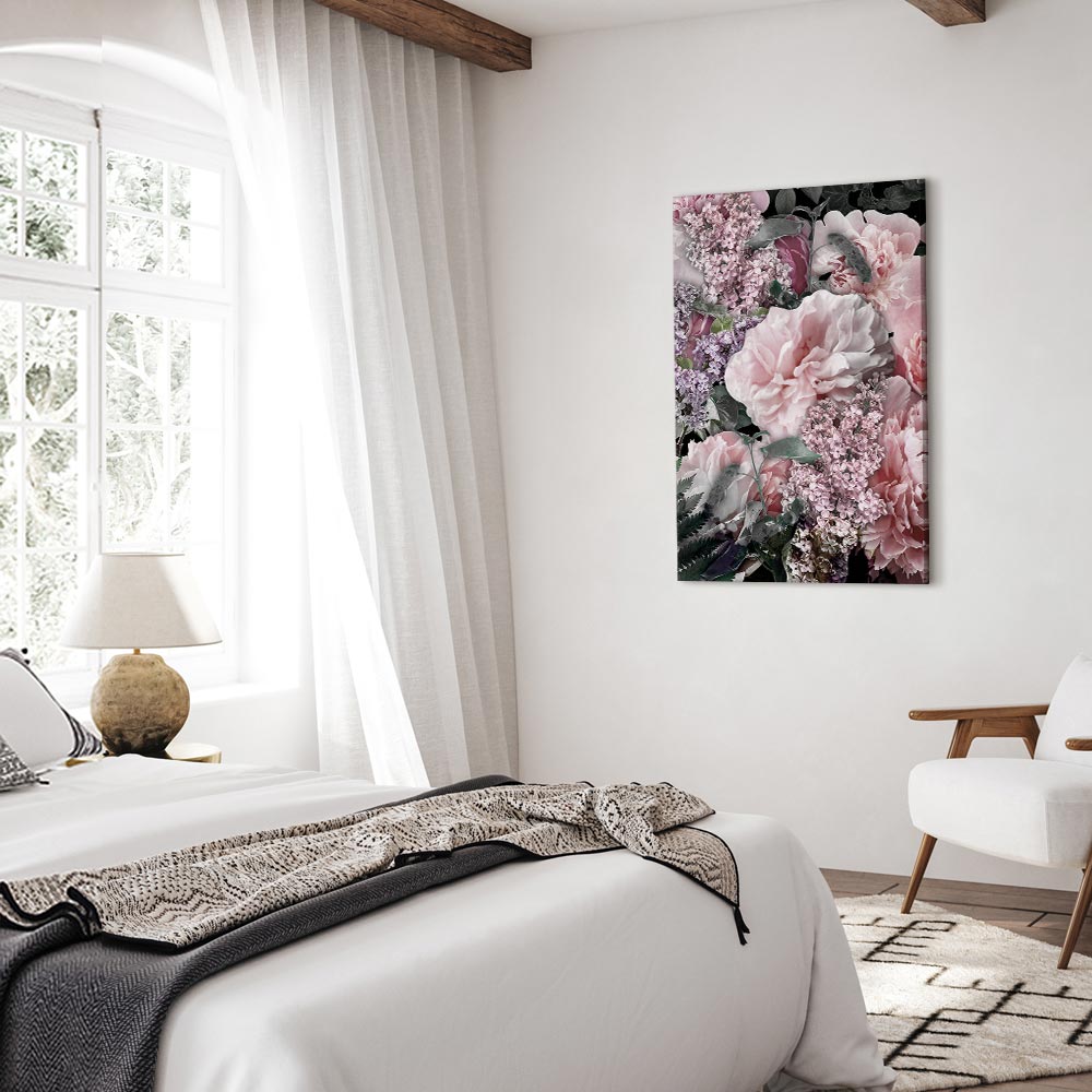 Blooming Flowers Nature Colors Canvas Print