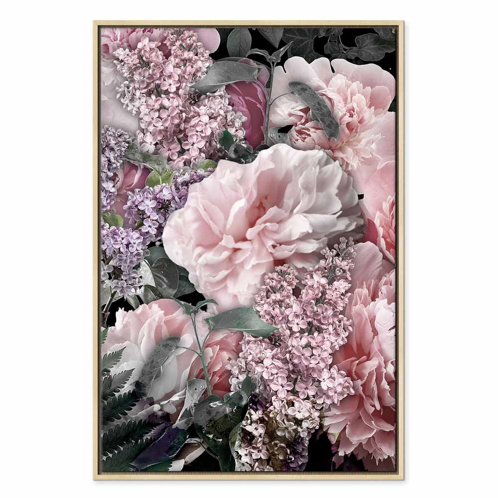 Blooming Flowers Nature Colors Canvas Print