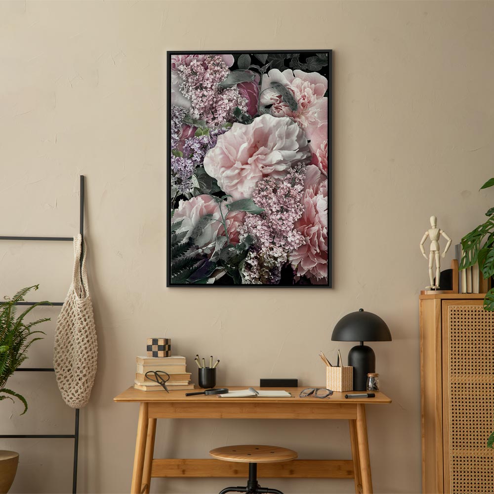 Blooming Flowers Nature Colors Canvas Print