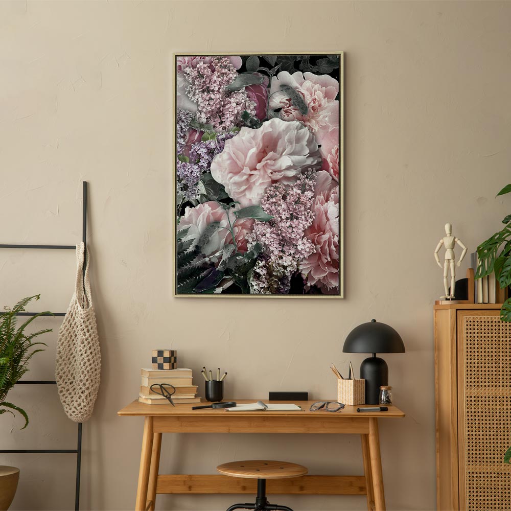 Blooming Flowers Nature Colors Canvas Print