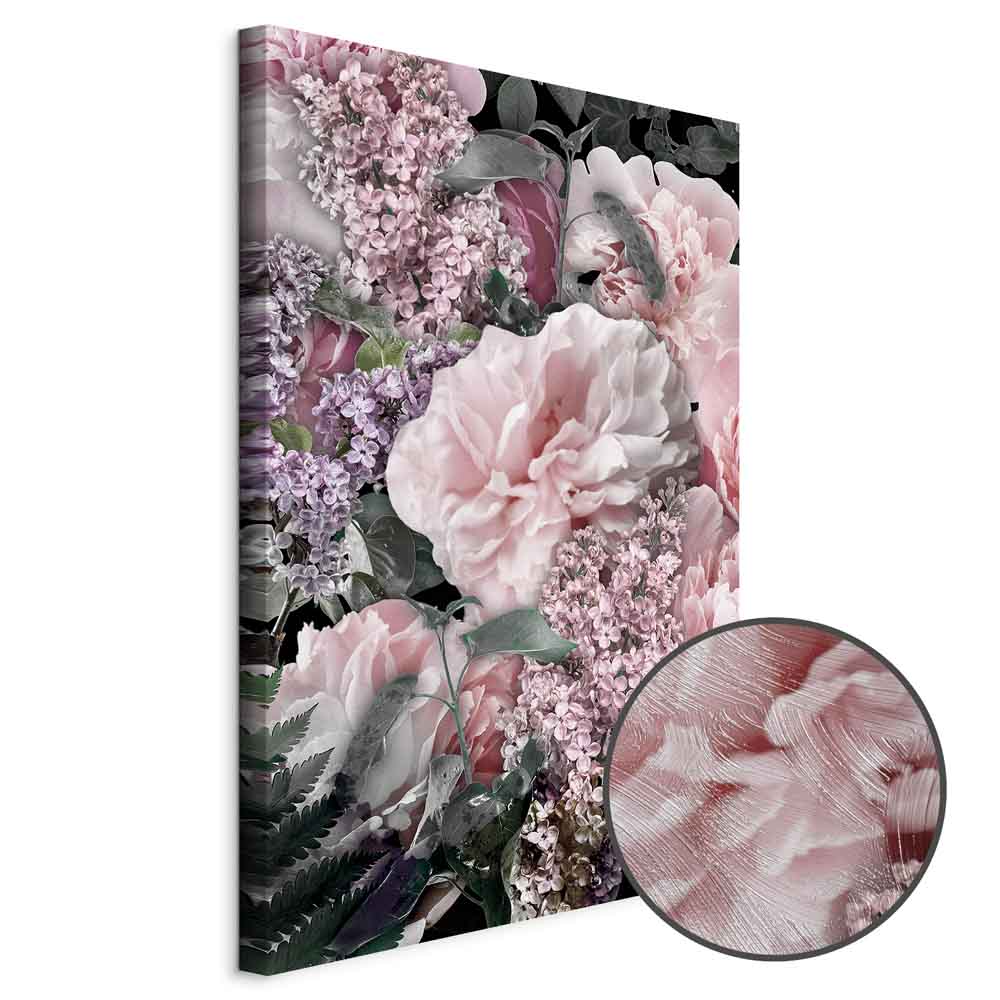 Blooming Flowers Nature Colors Canvas Print