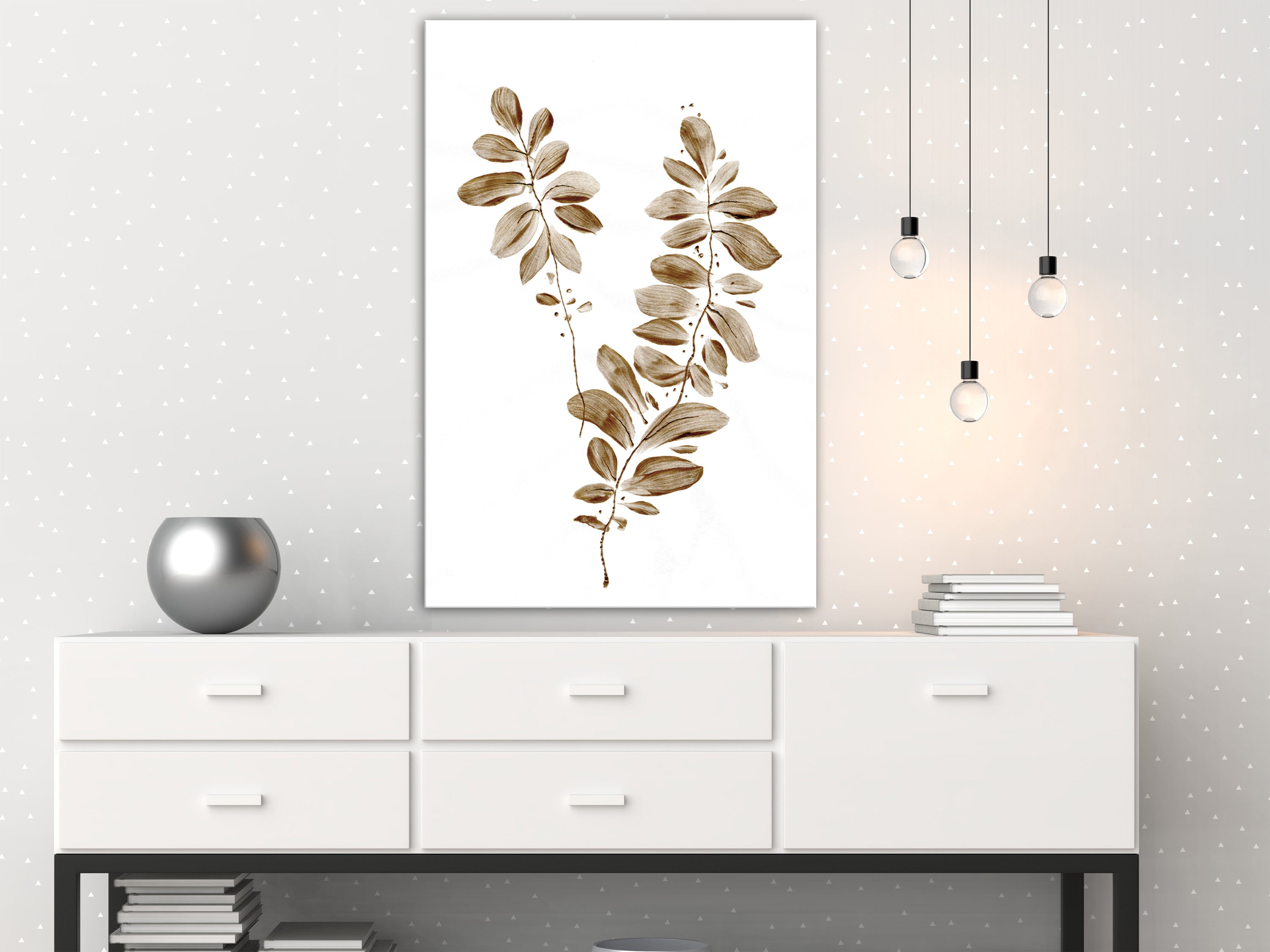 Stylish August Leaves Canvas Print