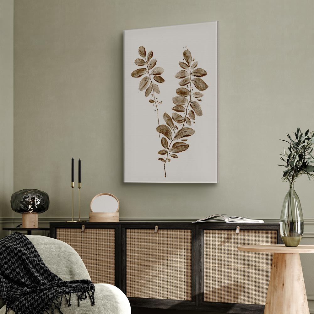 August Leaves Nature Vertical Canvas Print