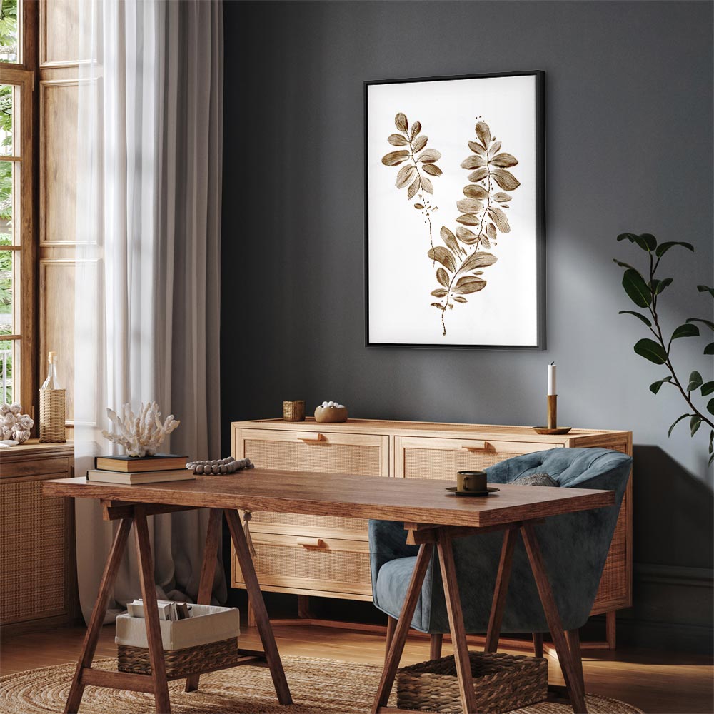 August Leaves Nature Vertical Canvas Print