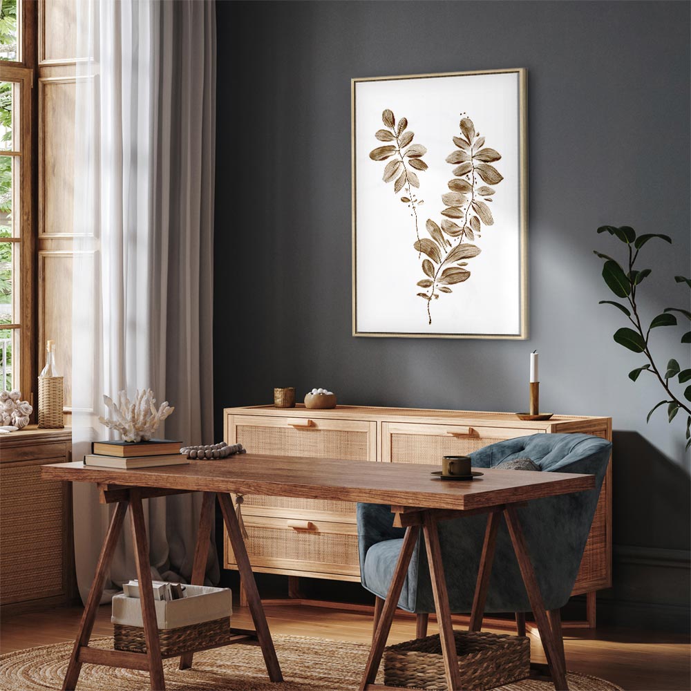 August Leaves Nature Vertical Canvas Print