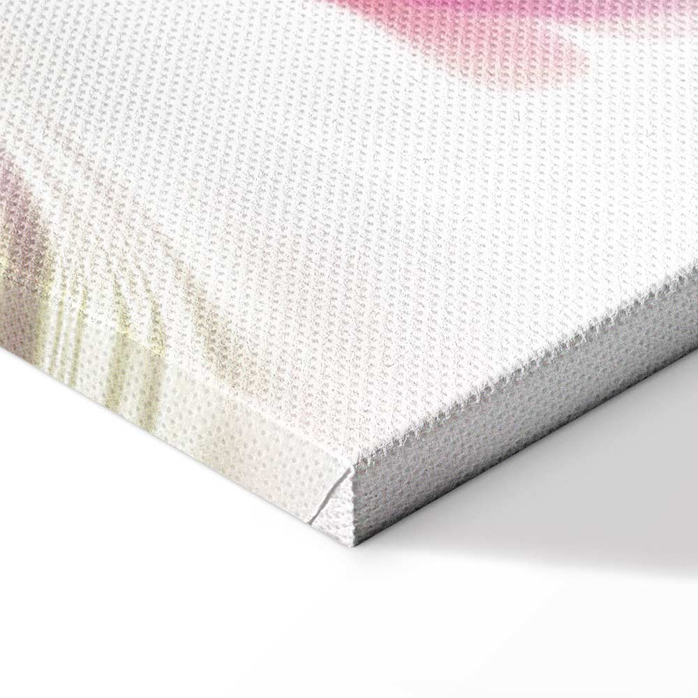 Magnolias Over Water Pink 5-Part Wide Canvas Print