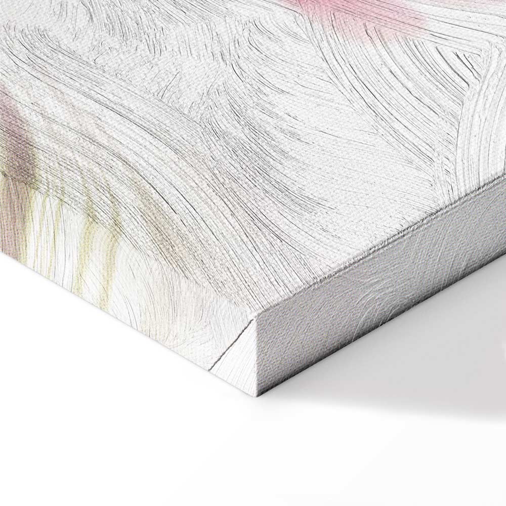 Magnolias Over Water Pink 5-Part Wide Canvas Print