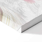 Magnolias Over Water Pink 5-Part Wide Canvas Print