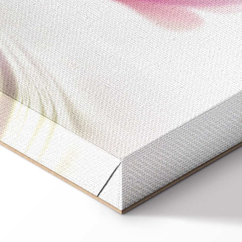 Magnolias Over Water Pink 5-Part Wide Canvas Print