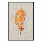 Golden Flora Leaf Texture Canvas Print
