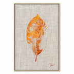 Golden Flora Leaf Texture Canvas Print