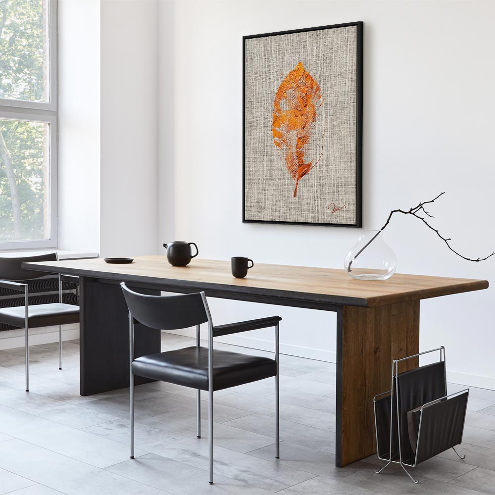 Golden Flora Leaf Texture Canvas Print