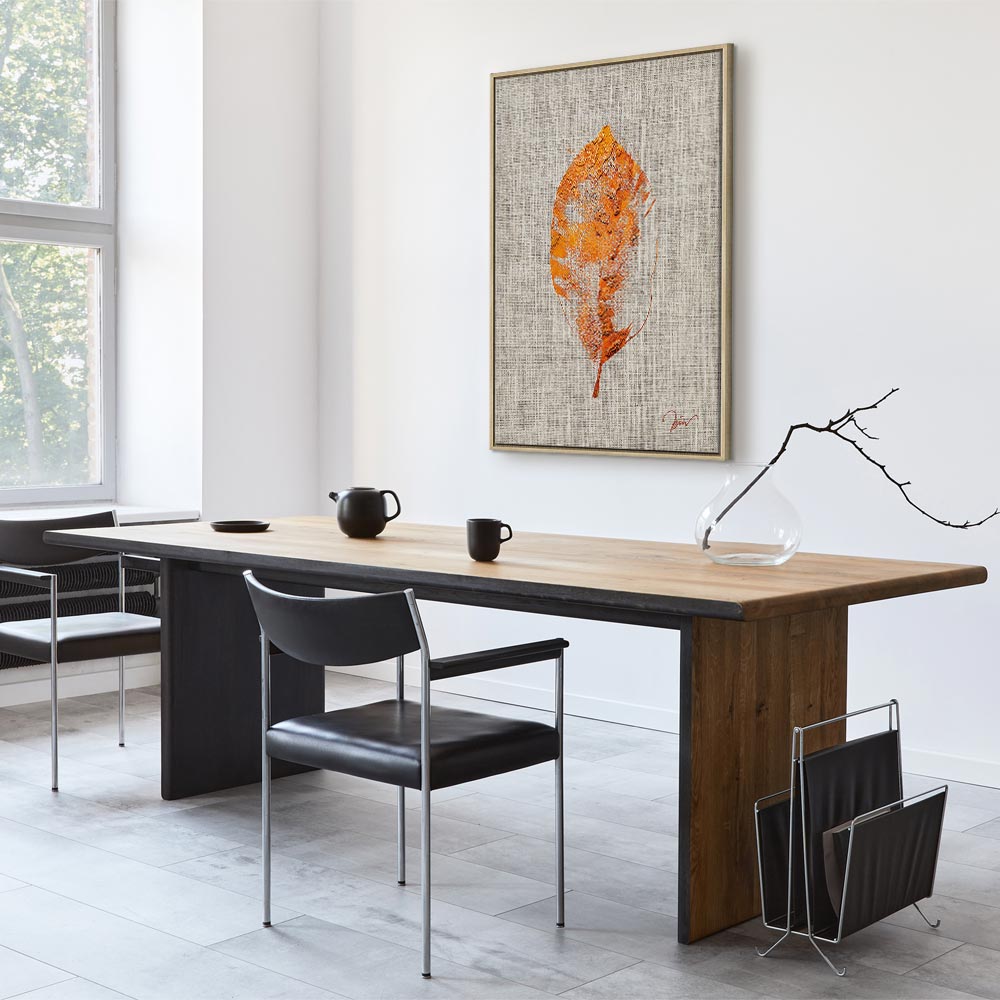 Golden Flora Leaf Texture Canvas Print