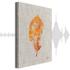 Golden Flora Leaf Texture Canvas Print