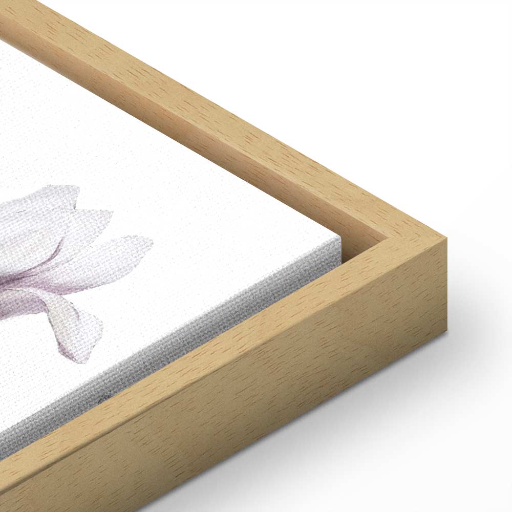 Painted Magnolia Flowers Wide Canvas Print