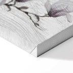 Painted Magnolia Flowers Wide Canvas Print