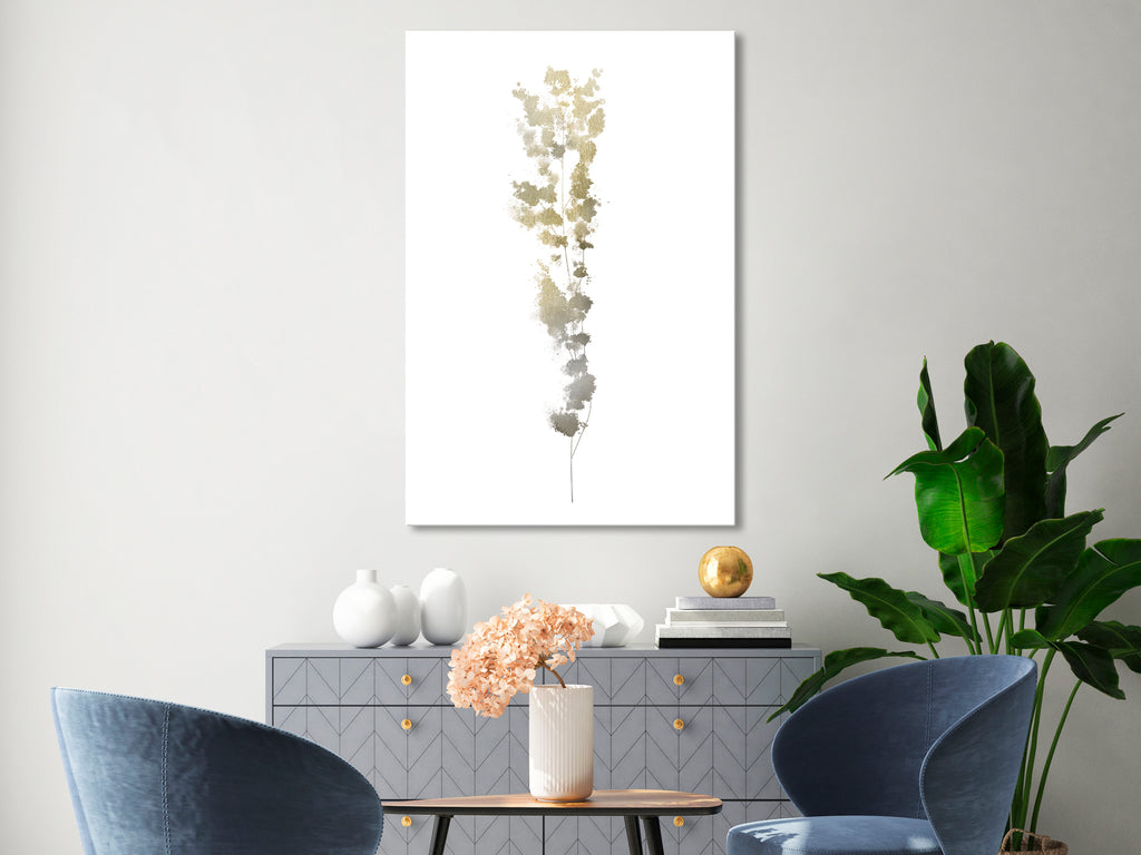 Stylish Canvas Print of Golden Branches for Modern Interiors