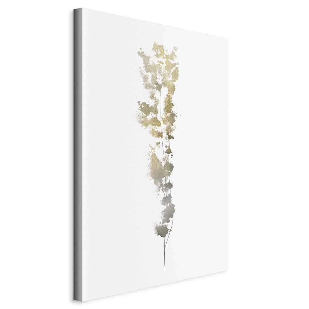 Golden Branch Abstract Canvas Print