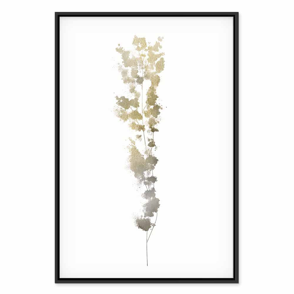 Golden Branch Abstract Canvas Print